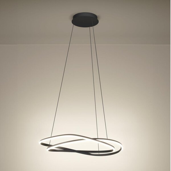 Eglo 390515 - LED stmievateľný luster na lanku GUNTIN LED/60W/230V sivá + diaľkové ovládanie