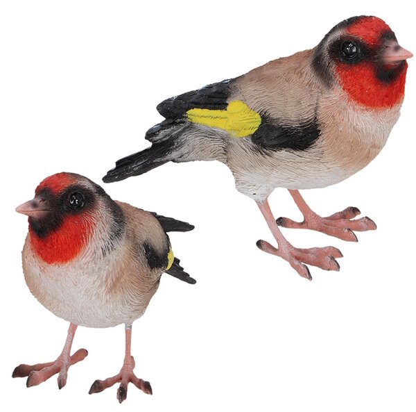 Záhradná figúrka z polyesterovej živice Bird, 12x8,5 cm, viacfarebná