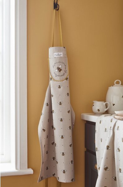 Béžovo-žltá bavlnená zástera Cooksmart ® Bumble Bees