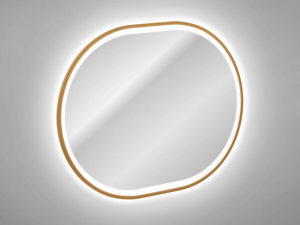 Comad Závesné zrkadlo s LED osvetlením Apollo 2 90x70 cm s pohybovým senzorom, zlatá