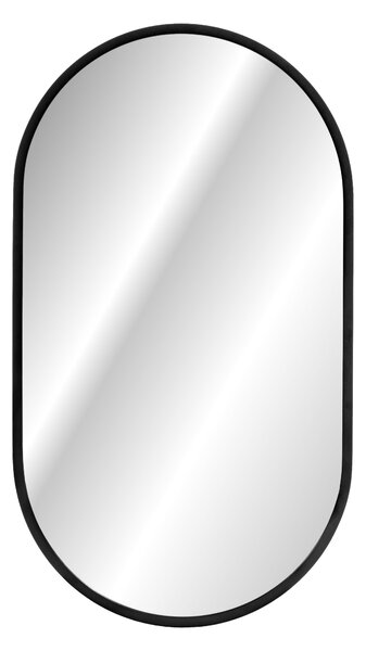 Comad Závesné zrkadlo s LED osvetlením Apollo Black 50x90 cm, čierna