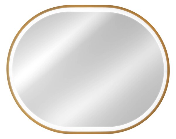 Comad Závesné zrkadlo s LED osvetlením Apollo 2 90x70 cm s pohybovým senzorom, zlatá
