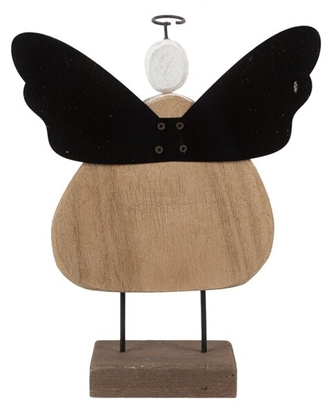 Dekorácia drevená figúrka anjel Angel Rustic M - 13*5*19 cm - Clayre & Eef
