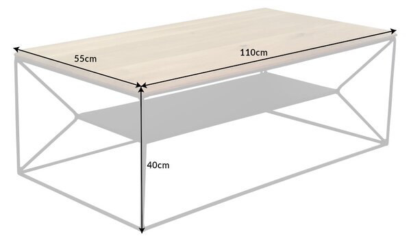 Dizajnový konferenčný stolík Haines 110 cm dub