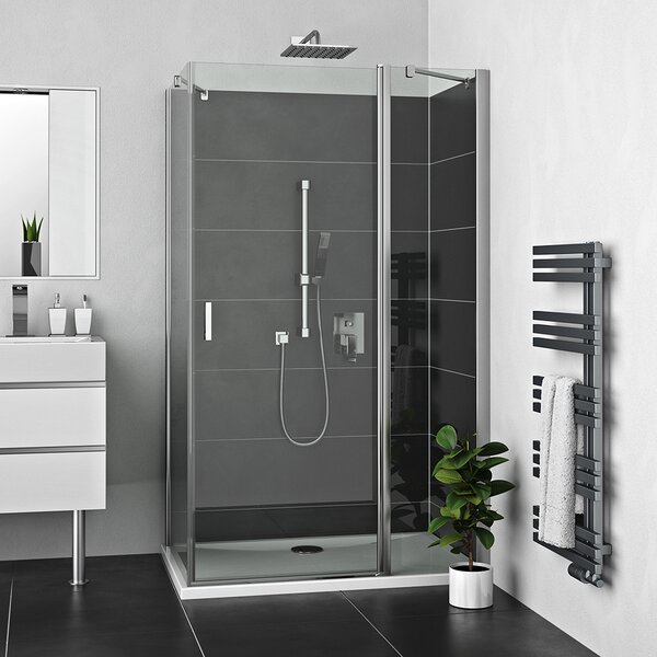 Roltechnik Outlet Štvorcový alebo obdĺžnikový sprchovací kút LZDO1+LZB - bez vaničky ROTH-Variant: dvere: 80 cm, bočná stena: 80 cm, orientácia: UNI - (LZDO1/800_LZB/800), ROTH-Profily: profily: brillant, výplň: transparent