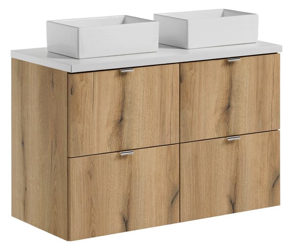Comad Kúpeľňová skrinka s doskovým umývadlom set Nova Oak 100 dub coast evoke