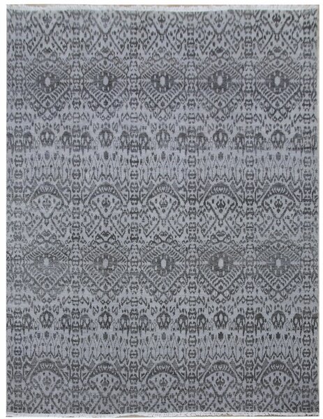 Diamond Carpets koberce Ručne viazaný kusový koberec Diamond DC-EKT L silver / black - 140x200 cm