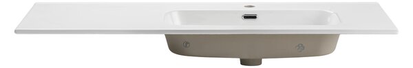 Comad Nábytkové keramické umývadlo s odkladacou plochou GO 2 120CM R DP, 121x46 cm, biela lesklá
