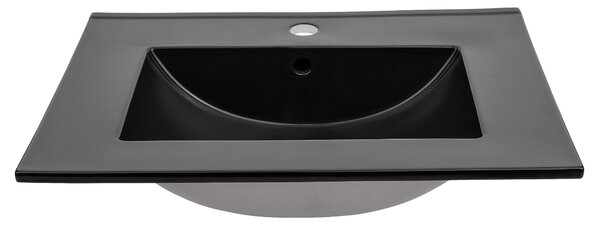 Comad Nábytkové keramické umývadlo UM-LAVA BLACK 60 DP, 61x46 cm, čierna matná
