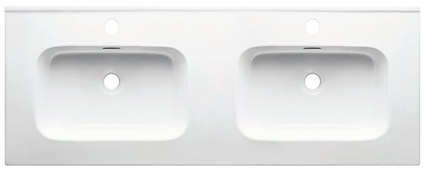 Comad Nábytkové keramické dvojumývadlo GO 120D/DP -8095, 121x46 cm, biela lesklá