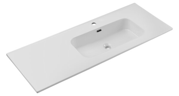 Comad Nábytkové keramické umývadlo s odkladacou plochou GO 2 120CM R DP, 121x46 cm, biela lesklá