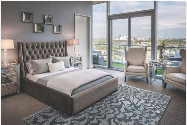 Diamond Carpets India , Ručne viazaný kusový koberec Diamond DC-M1 Grey / aqua, 120x170, šedá, chodba / predsieň