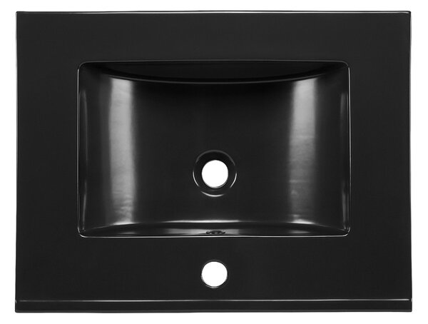 Comad Nábytkové keramické umývadlo UM-LAVA BLACK 60 DP, 61x46 cm, čierna matná