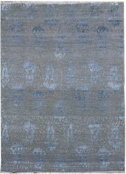 Diamond Carpets koberce Ručne viazaný kusový koberec Diamond DC-EKT 10 Silver / blue - 120x170 cm