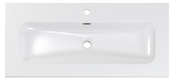 Comad Nábytkové keramické umývadlo FLY WHITE GLOSS UM 100-46 DP, 101x46 cm, biela lesklá