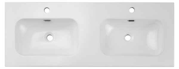 Comad Nábytkové keramické dvojumývadlo FLY 120D DP, 121x46 cm, biela lesklá