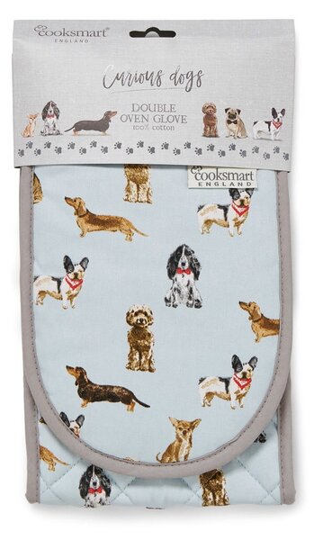 Dvojitá bavlnená chňapka Cooksmart ® Curious Dogs