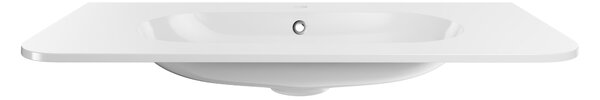 Comad Nábytkové umývadlo z konglomerátu PURE WHITE GLOSS, 100x46 cm, biela lesklá