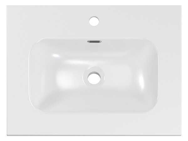 Comad Nábytkové keramické umývadlo FLY WHITE GLOSS UM 60-46 DP, 61x46 cm, biela lesklá