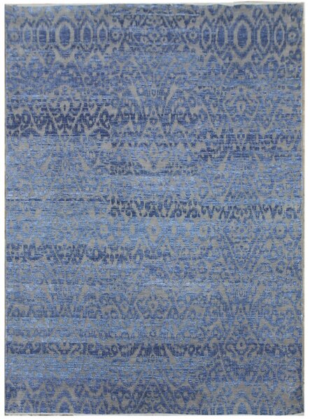 Diamond Carpets koberce Ručne viazaný kusový koberec Diamond DC-EKT 6 Silver / light blue - 180x275 cm
