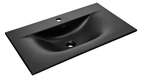 Comad Nábytkové keramické umývadlo SKY 1 BLACK MATT 80 DP, 81x46 cm, čierna matná