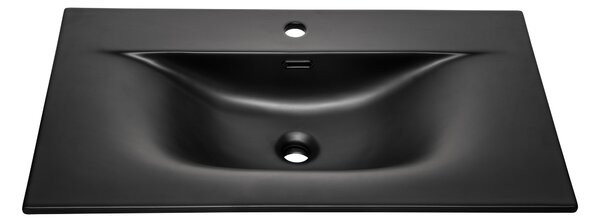 Comad Nábytkové keramické umývadlo SKY 1 BLACK MATT 80 DP, 81x46 cm, čierna matná