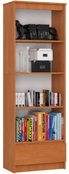 Ak furniture Kancelársky regál Rexa 60 cm 1 zásuvka a 4 police jelša