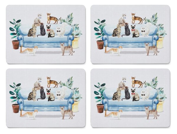 Korkové prestieranie 4 ks 21.5x29 cm Curious Cats - Cooksmart ®