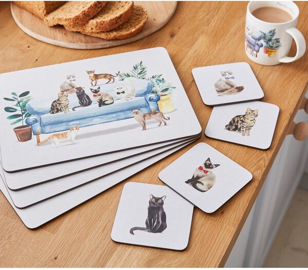 Korkové prestieranie 4 ks 21.5x29 cm Curious Cats - Cooksmart ®