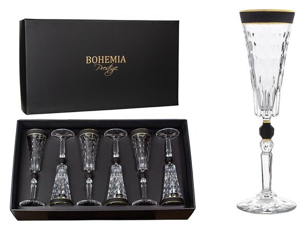BOHEMIA PRESTIGE CONTE MODERN POHÁR NA ŠAMPANSKÉ 170ML SADA 6 KS