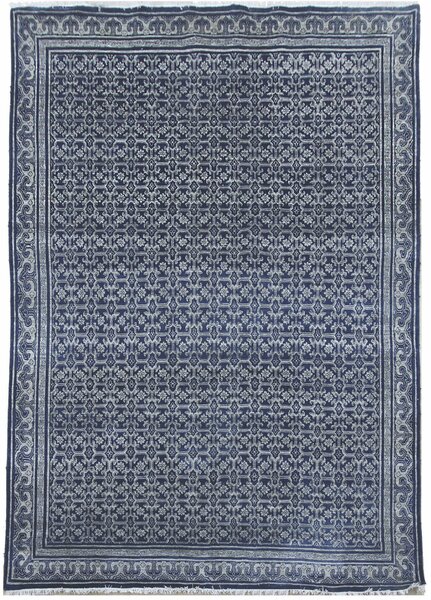 Diamond Carpets koberce Ručne viazaný kusový koberec Diamond DC-OC Denim blue / silver - 140x200 cm