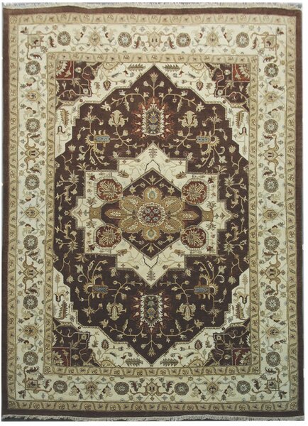 Diamond Carpets koberce Ručne viazaný kusový koberec Diamond DC-SIRAPI Brown / ivory - 160x230 cm