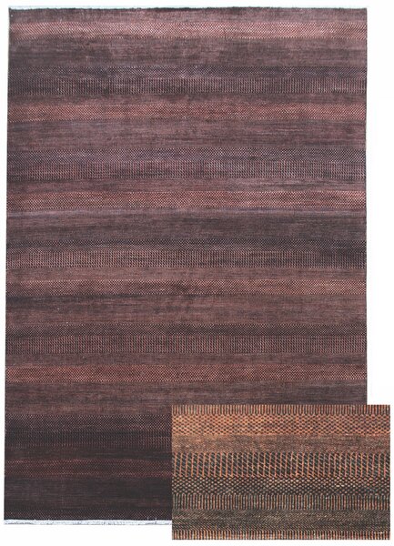 Diamond Carpets koberce Ručne viazaný kusový koberec Diamond DC-MCN Black / rust - 120x170 cm