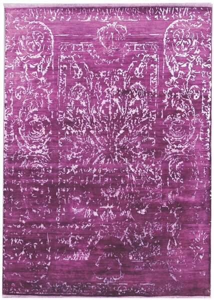 Diamond Carpets koberce Ručne viazaný kusový koberec Diamond DC-JK 2 Purple / silver (overdye) - 140x200 cm