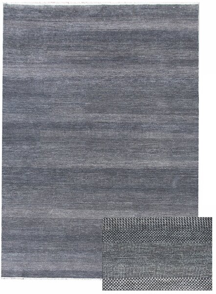 Diamond Carpets koberce Ručne viazaný kusový koberec Diamond DC-MCN Dark blue / silver - 120x170 cm