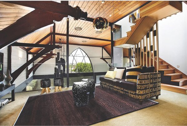 Diamond Carpets India , Ručne viazaný kusový koberec Diamond DC-MCN Black / rust, 120x170, červená, chodba / predsieň
