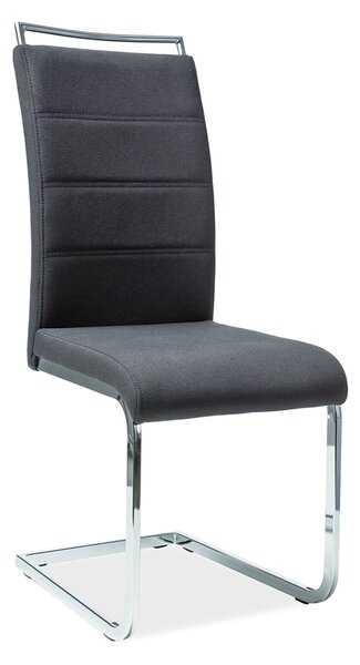 Jedálenská stolička H-441 - čierna / chróm