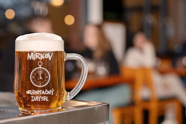 Pieskovaný polliter na pivo Mirkov orientačný zmysel