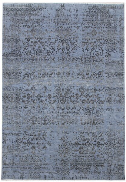 Diamond Carpets koberce Ručne viazaný kusový koberec Diamond DC-JK 1 Jeans blue / black - 245x305 cm