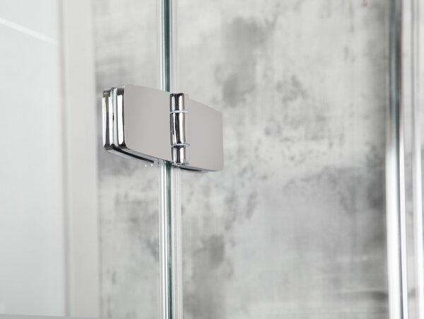 Novoterm Zalamovacie otočné sprchové dvere NV-Style DR CHR 80, chróm/transparent - bez vaničky