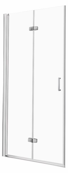 Novoterm Zalamovacie otočné sprchové dvere NV-Style DR CHR 80, chróm/transparent - bez vaničky