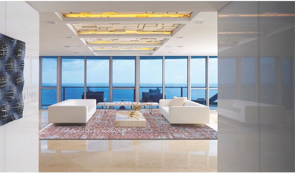 Diamond Carpets India , Ručne viazaný kusový koberec Diamond DC-JK 1 Silver / orange, 140x200, oranžová, chodba / predsieň