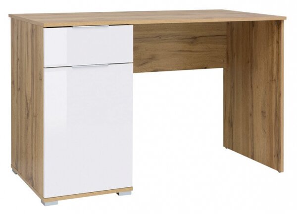 PC stôl Zele BIU/120 - dub wotan / biely lesk