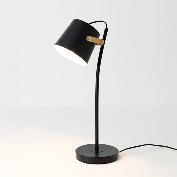 Stolová lampa ESPERTO, čierna, výška 53 cm, kov, E27, Čierna, Obývacia izba / jedáleň, kov, Stojacie svietidlo