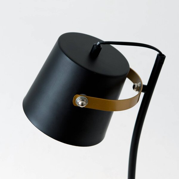 Stolová lampa ESPERTO, čierna, výška 53 cm, kov, E27, Čierna, Obývacia izba / jedáleň, kov, Stojacie svietidlo