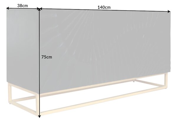 Dizajnová komoda Shayla 140 cm čierne mango