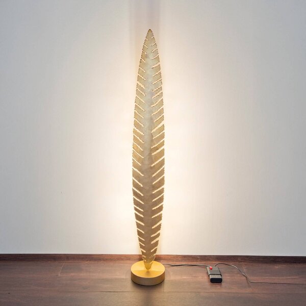 Holländer Stojacia lampa PIETRO, zlatá, výška 152 cm, kov, 6 x G4, Mosadz / zlato, Obývacia izba / jedáleň, kov