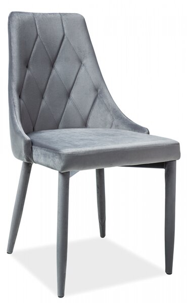 Jedálenská stolička Trix Velvet - sivá