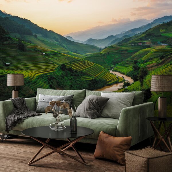 Fototapeta - Ryžové pole Mu Cang Chai (147x102 cm)