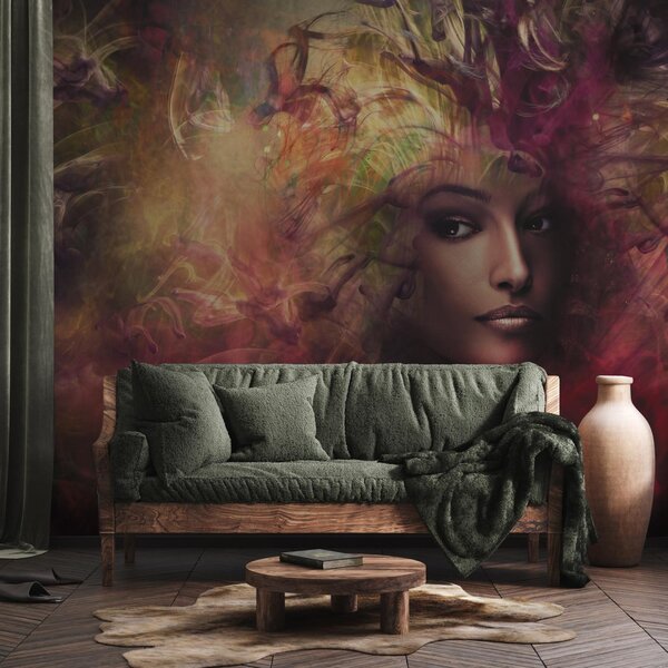 Fototapeta - Žena v dyme (147x102 cm)